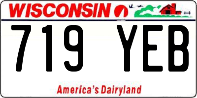 WI license plate 719YEB