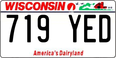 WI license plate 719YED