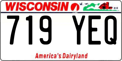 WI license plate 719YEQ