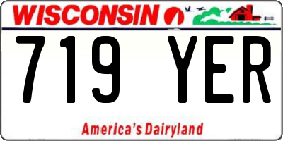 WI license plate 719YER