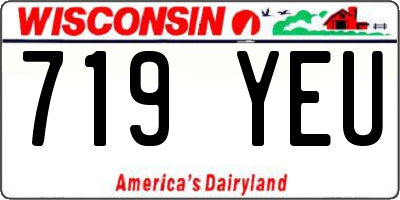WI license plate 719YEU