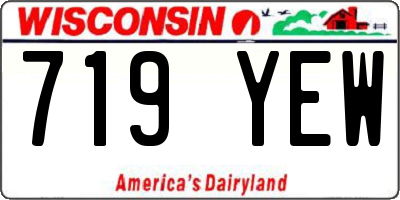 WI license plate 719YEW