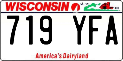 WI license plate 719YFA