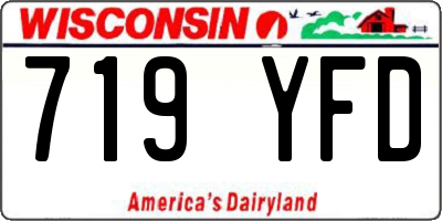 WI license plate 719YFD