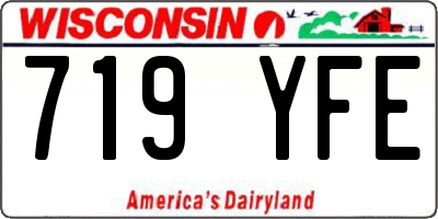 WI license plate 719YFE