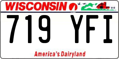 WI license plate 719YFI