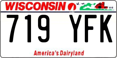 WI license plate 719YFK