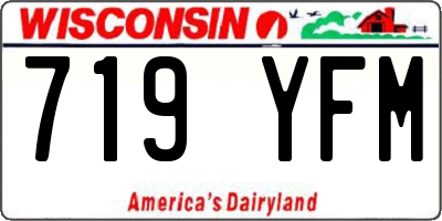 WI license plate 719YFM