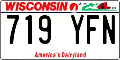 WI license plate 719YFN