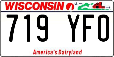 WI license plate 719YFO