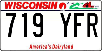WI license plate 719YFR