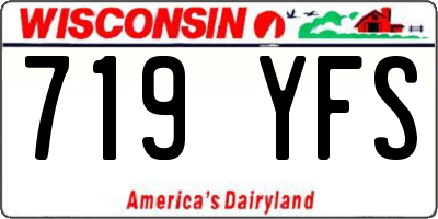 WI license plate 719YFS