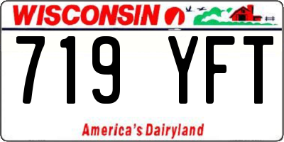 WI license plate 719YFT