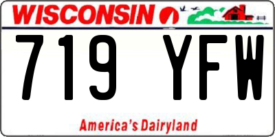 WI license plate 719YFW