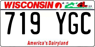 WI license plate 719YGC