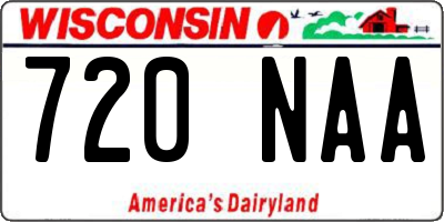 WI license plate 720NAA