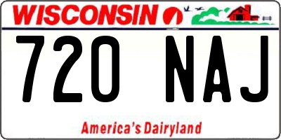 WI license plate 720NAJ