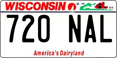 WI license plate 720NAL