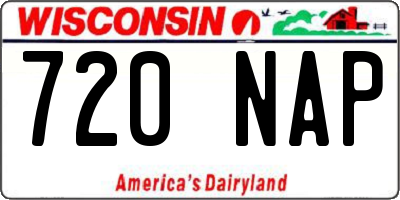 WI license plate 720NAP