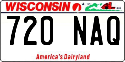 WI license plate 720NAQ