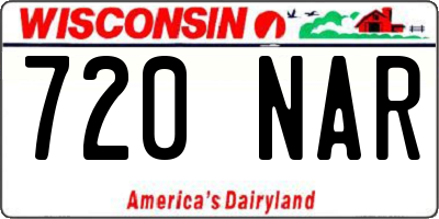 WI license plate 720NAR