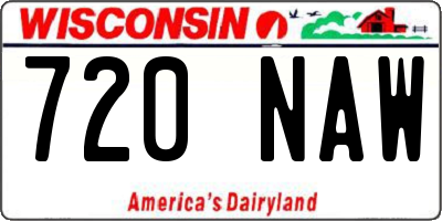 WI license plate 720NAW