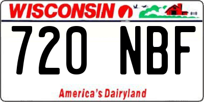 WI license plate 720NBF