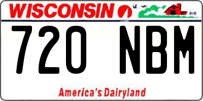 WI license plate 720NBM