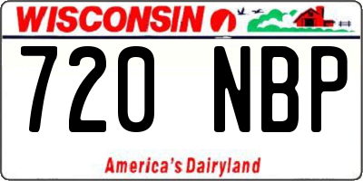 WI license plate 720NBP