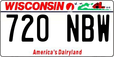 WI license plate 720NBW