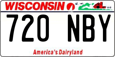 WI license plate 720NBY