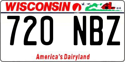 WI license plate 720NBZ