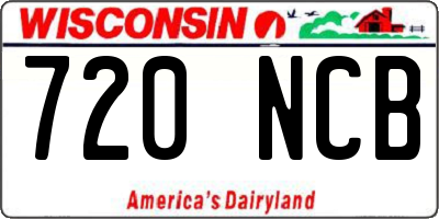 WI license plate 720NCB