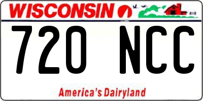 WI license plate 720NCC