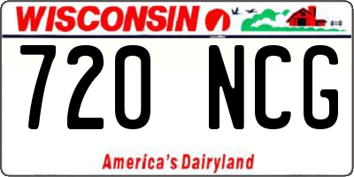 WI license plate 720NCG