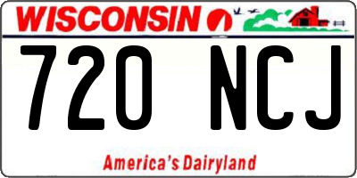WI license plate 720NCJ