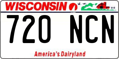 WI license plate 720NCN