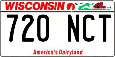 WI license plate 720NCT