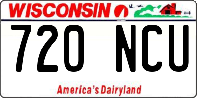WI license plate 720NCU