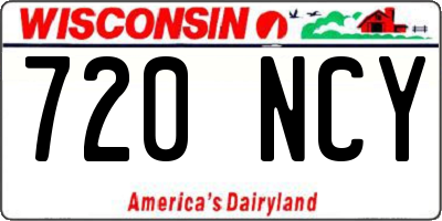 WI license plate 720NCY
