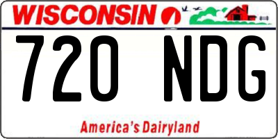 WI license plate 720NDG