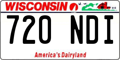 WI license plate 720NDI