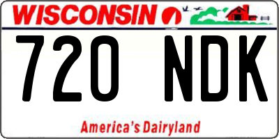 WI license plate 720NDK