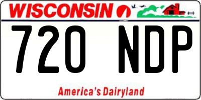 WI license plate 720NDP