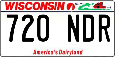 WI license plate 720NDR