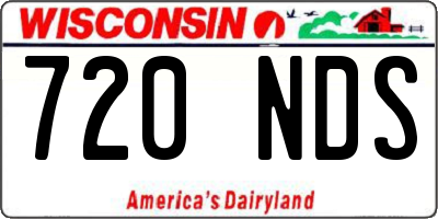 WI license plate 720NDS
