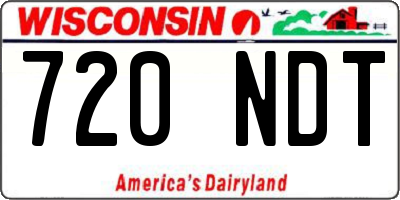 WI license plate 720NDT
