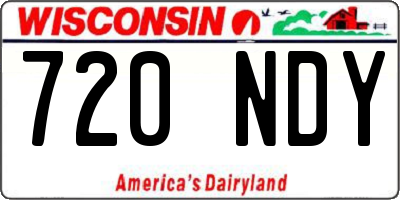 WI license plate 720NDY