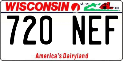 WI license plate 720NEF