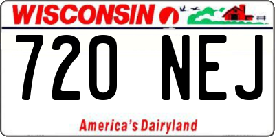 WI license plate 720NEJ
